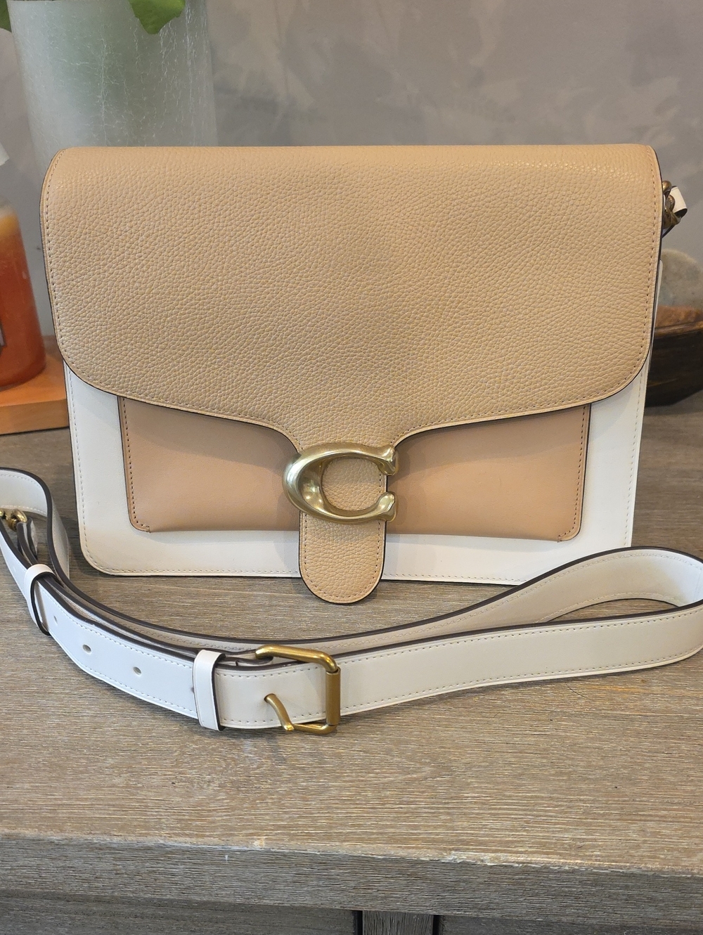 Coach Restored Tabby Shoulder Bag In Colorblock With Snakeskin Detail - Picture 2 of 8